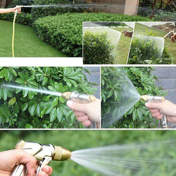 2PCS High Pressure Water Spray Gun Brass Nozzle Garden Hose Pipe Lawn Car Wash