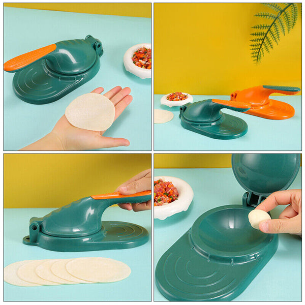 2PCS Manual Dumpling Skin Mold Kitchen Lazy Jiaozi Maker Dough Press Maker Tool - Lets Party