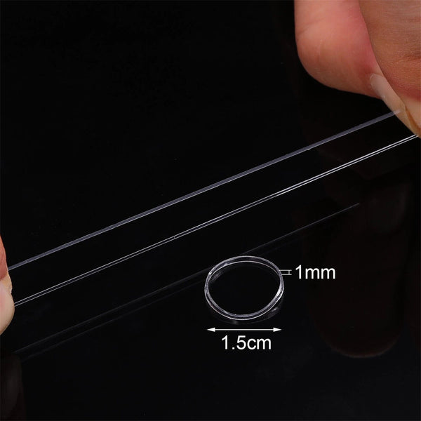 Transparent Ponytail Holder Elastic Rubber Band Hair Ties Ropes Ring