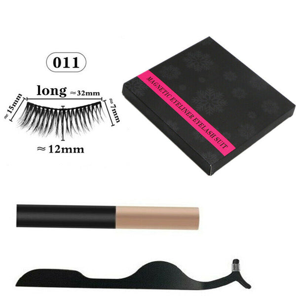 Magnetic False Eyelashes Natural Eye Lashes Extension Liquid Eyeliner Tweezer