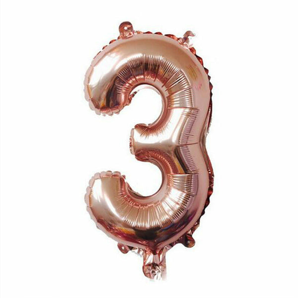 100cm Rose Gold Foil Retro Balloon Number Helium Jumbo Balloons Wedding Party