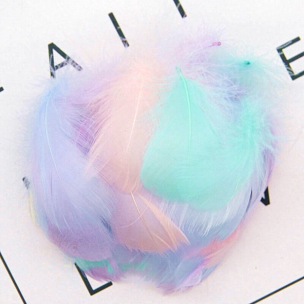 100x Macaron Mixed Colour 3-8cm Goose Feathers DIY Craft Dream Catcher Party AU