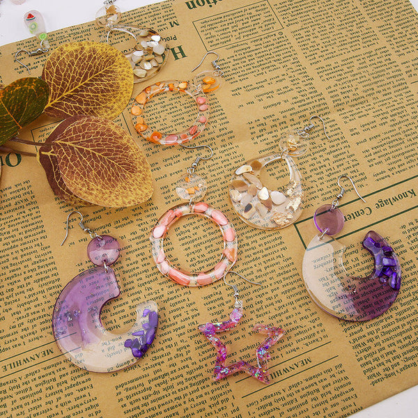 Silicone Earring Pendant Mold Necklace Jewelry Resin Epoxy Mould Craft DIY Tool