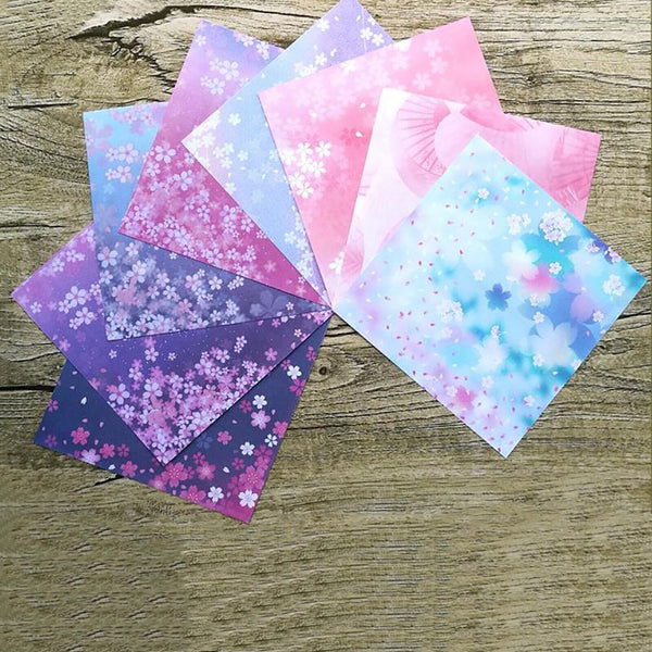60 Sheets 4 Style Japanes Sakura Origami Square Paper Craft Folding 15cm x 15cm