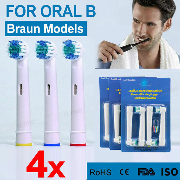 Toothbrush Heads Replacement DUAL CLEAN For Oral-B Electric Floss Flexi - Lets Party