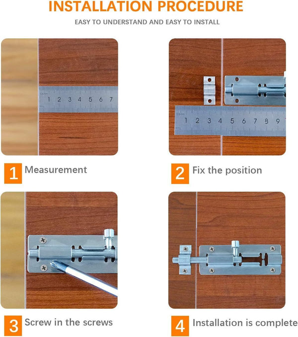 3 inch Stainless Steel Bolt Door Lock Latch Sliding Lock Barrel Door Bolt