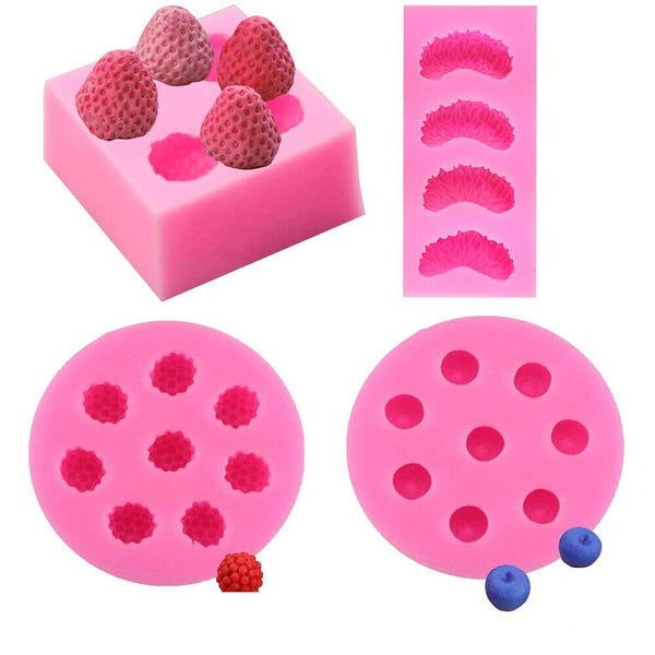 Candle Mold Strawberry Segment Fruit Soap Candles Mulberry Silicone 3D Mould DIY