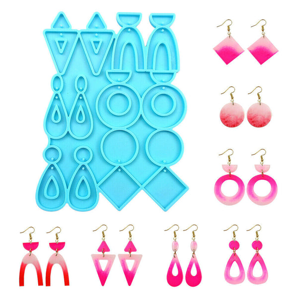 Earrings Epoxy Resin Mold Ear Studs Dangle Casting Silicone Mould DIY Craft Tool