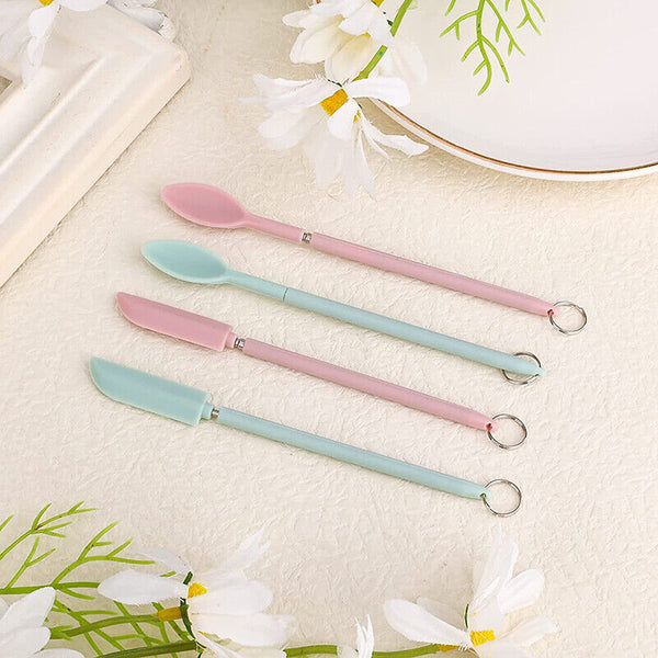 2-4pcs Silicone Telescopic Spatula Multipurpose Double-Headed Cream Cake Scraper