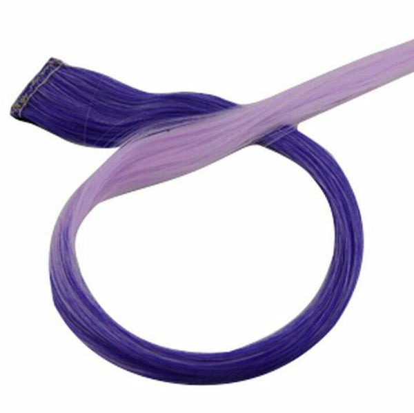 Clip On In Hair Extension Long Hair Coloured Synthetic Crochet Party Highlights