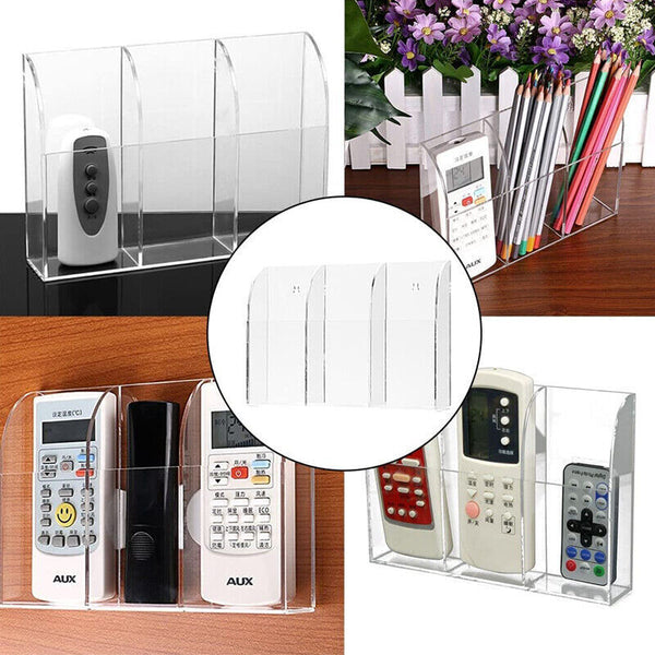 TV Remote Control Holder Wall Mount Clear Acrylic Organizer Stand Box Storage AU