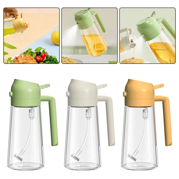 2 In 1 Spray Bottle Kitchen Cooking Oil Dispenser Dual-Purpose Sauce Sprayer