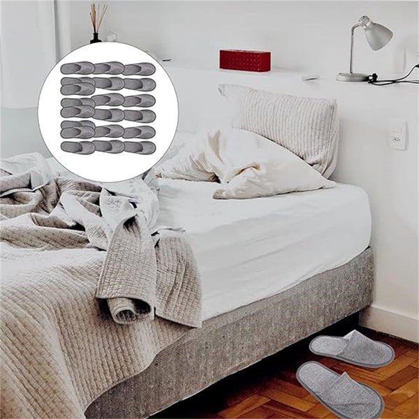 20 Pairs SPA HOTEL GUEST SLIPPERS CLOSED TOE DISPOSABLE TERRY STYLE LINEN HOUSE