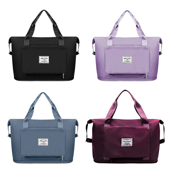 Women Large Capacity Collapsible Travel Bag Expandable Waterproof Duffel Bag New