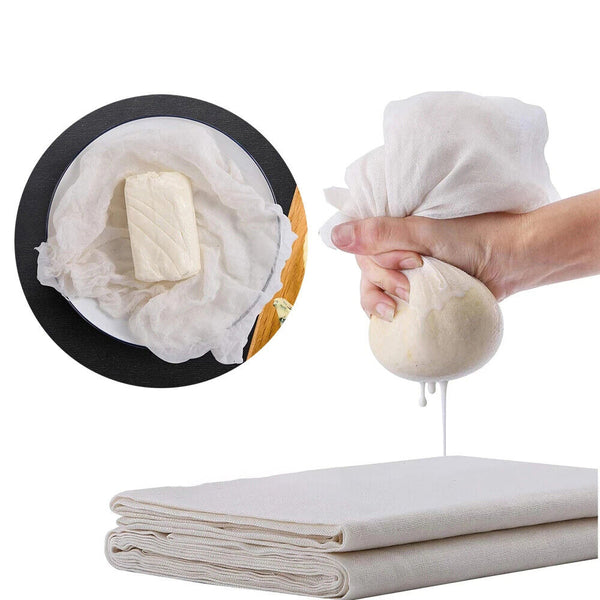 4pcs Cheesecloth Cheese Food Grade Reusable Muslin Butter Filter Cloth 274x91cm
