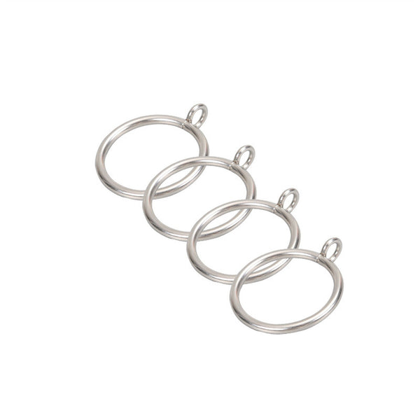 100Pcs Hinged Curtain Rings Hooks Multipurpose Clips Shower Curtain Open-up Ring - Lets Party