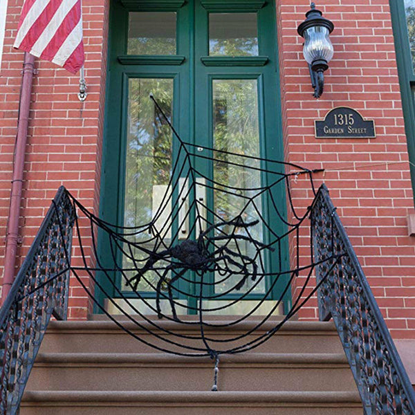Giant Spider Web Net Halloween Props Haunted House Prop Indoor Outdoor Black AU