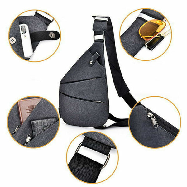 Shoulder Bag Personal Anti Theft Man Pocket Portable Chest Waterproof Travel AU