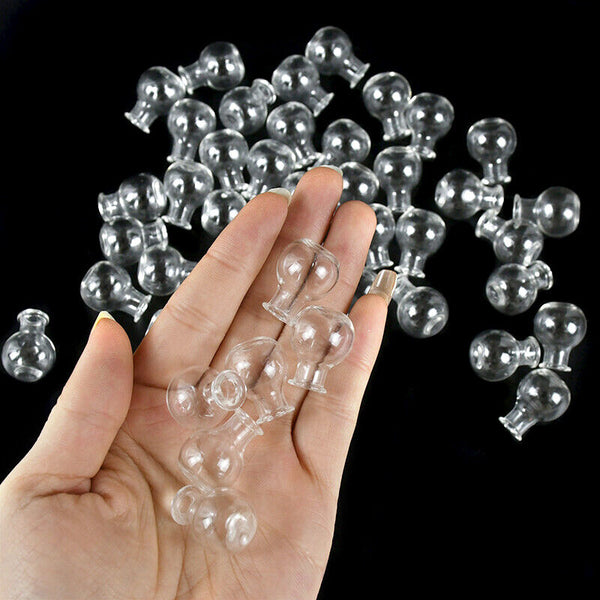 10Pcs Mini Empty Glass Clear Bottle Drifting Vials Cork Charm Wish Bottles New