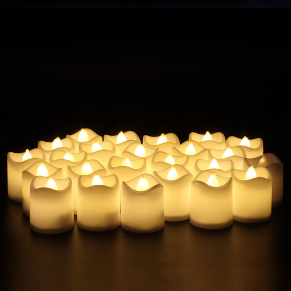 24X LED Flameless Tea Light Wedding Decoratio Tealight Candle Battery Included