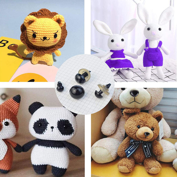 100PCS Teddy Plush Doll Black Plastic Safety Eyes DIY Toy Crafts Kit 6-12mm NEw