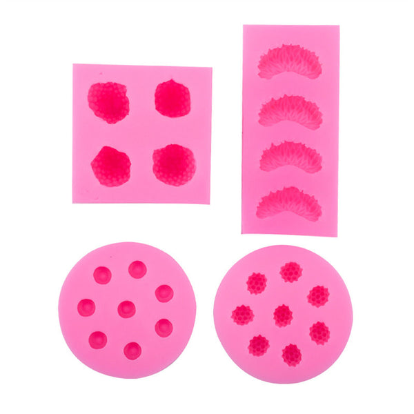 Candle Mold Strawberry Segment Fruit Soap Candles Mulberry Silicone 3D Mould DIY