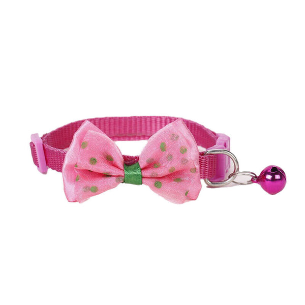 Bow Tie Cat Dog Kitten Collar with Breakaway Safety Release Buckle with Bell AU