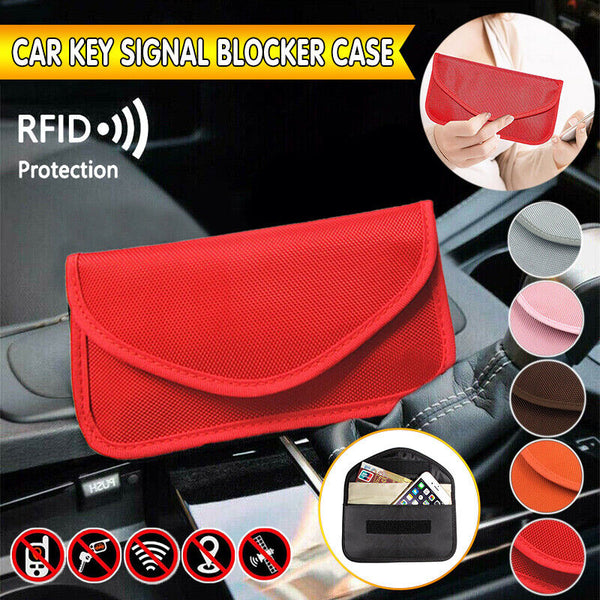 Car Key Signal Blocker Case For Faraday Cage Fob Pouch Keyless RFID Blocking Bag