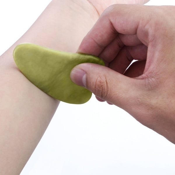 Natural Guasha Facial Jade Face Body Gua Sha Board Massager Face Tool AU