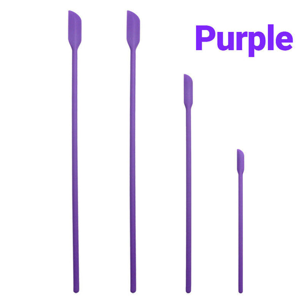 4x Silicone Mini Spatula Jar Scraper Scoop Tip Long Spatula Cosmetic Bottle B8A3