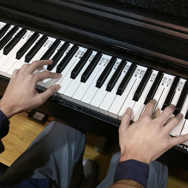 2Pcs Silicone Keyboard Piano Sticker 88 Keys Note For Learner Reusable Label AU