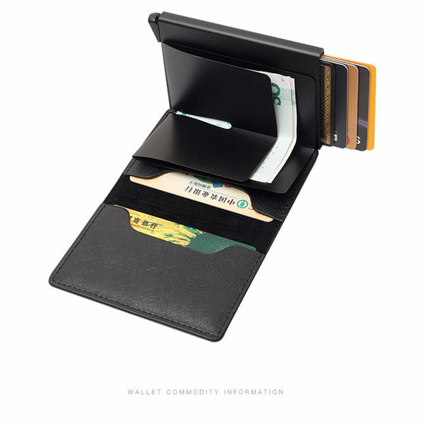 New Leather Credit Card Holder Men's Money cash Wallet Clip RFID Blocking Purse