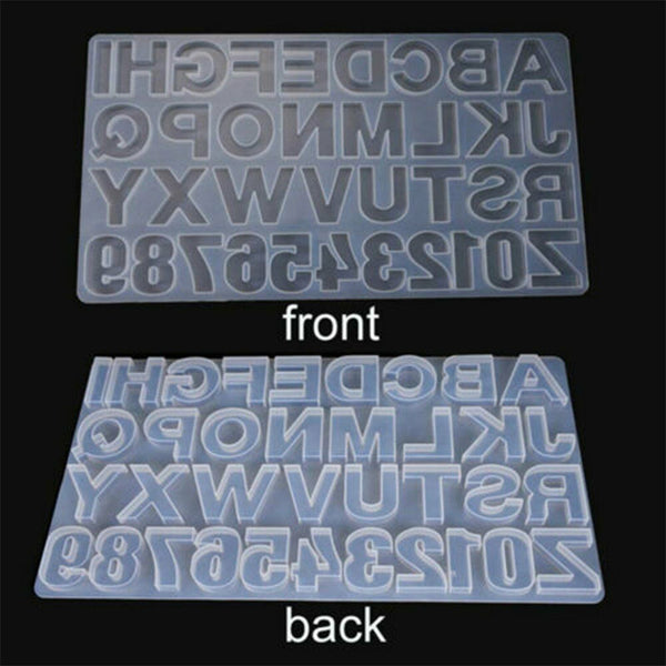 Alphabet Number Silicone Pendant Mold Necklace Jewelry Epoxy Resin Mould DIY New