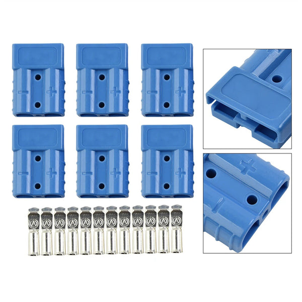 12 Sets Connectors Anderson Style Plug Power Tool 50AMP Solar Caravan 6AWG BLUE