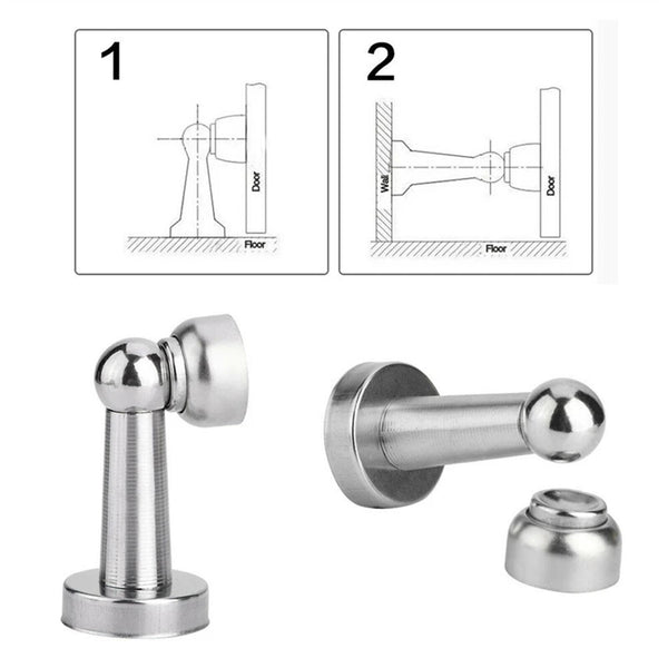 3/6/12PCS Stainless Steel Strong Magnetic Door Stop Stopper Holder Catch Suction