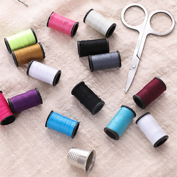 Portable Sewing Kit Home Travel Sewing Thread Needles Pins Measure Set With Case