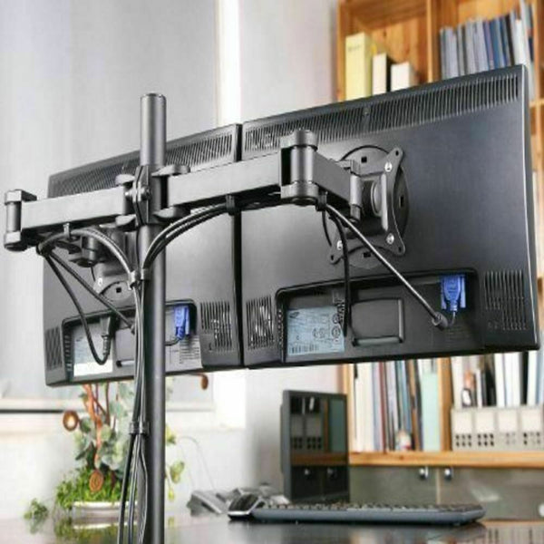 Monitor Stand Arm Dual Single LED TV Mount Bracket Holder 2 Arm Freestanding NEW - Lets Party