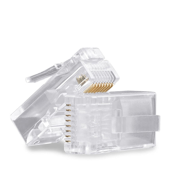 50X RJ45 Connector CAT6 Plug Modular Crimp 8P8C CAT5e Network Ethernet Cable AU
