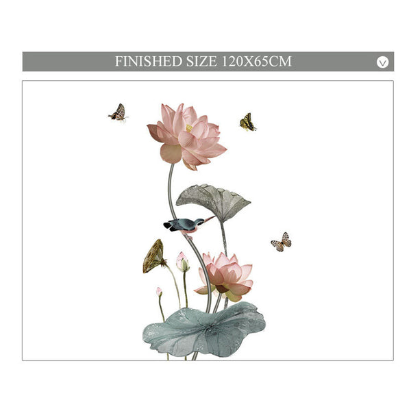 Lotus Flowers Wall Stickers Kids Home Decor Removable Vinyl Decal Art Mural AUS
