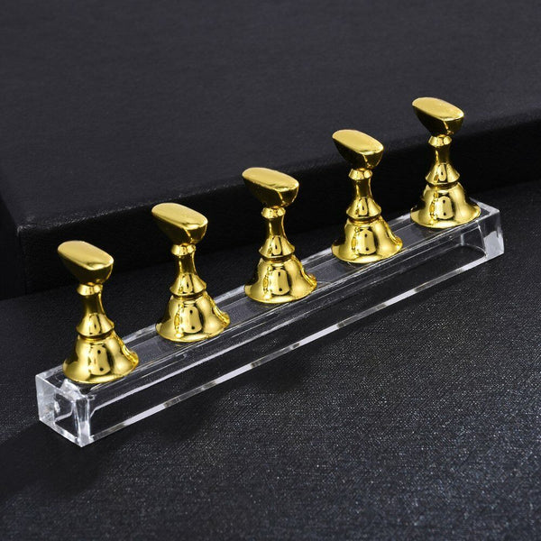 Magnetic Nail Tip Display Stand Holder Practice Set Art Training Tool Finger AU