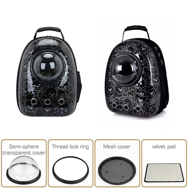 Cat Dog Breathable Pet Carrier Bag Outdoor Travel Transparent Space Backpack AU