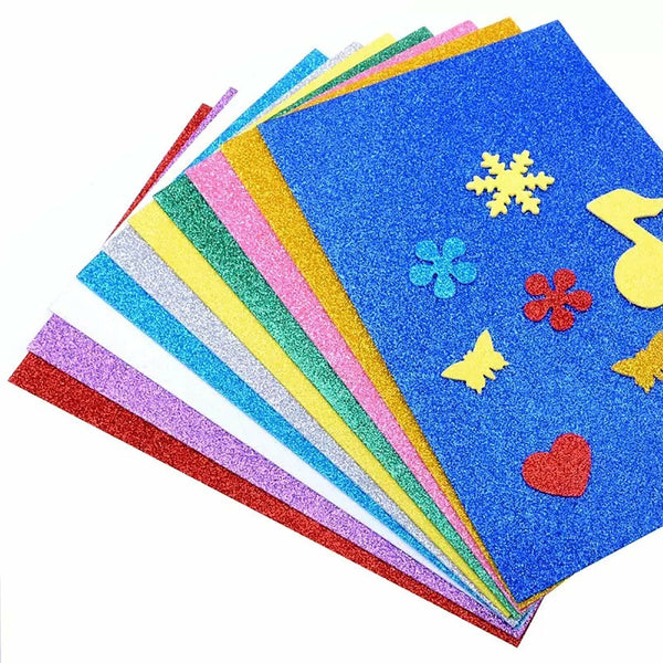 UP 50pcs 250gsm A4 Glitter Cardstock Paper Invitations Scrapbooking Art Craft