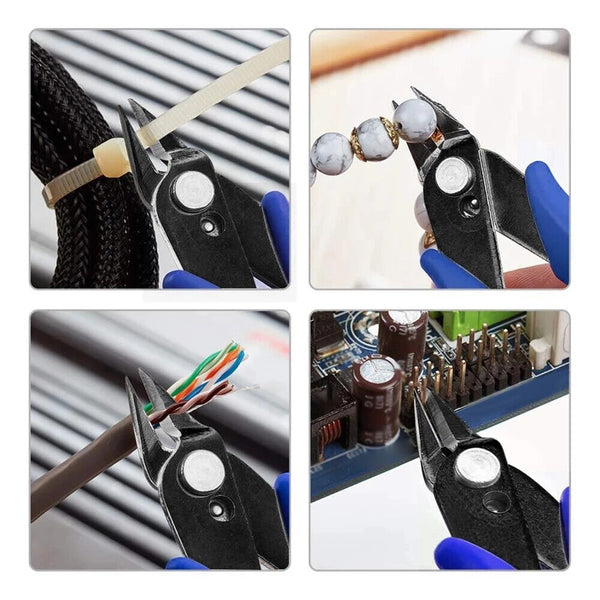 Flush Side Cutters Precision Shear Wire Snips Diagonal Pliers Mini Cable Cutters