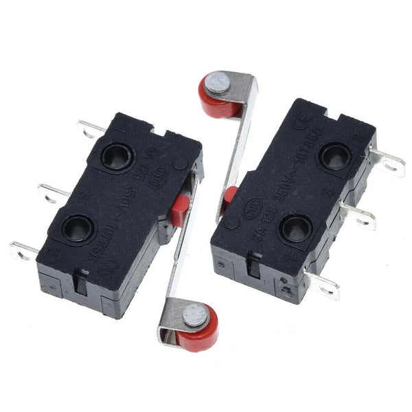 10-50Pcs Micro Roller Lever Arm Open Close Limit Switch KW12-3 PCB Microswitch