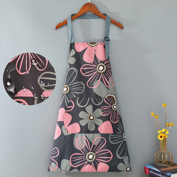 Printed Kitchen Household Apron Oil-proof Cooking Apron PVC Waterproof Apron AU