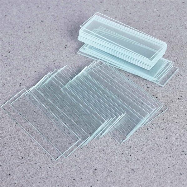 150PCS Blank Microscope Slides Coverslips Cover Glass Clear Observe Specimen AU