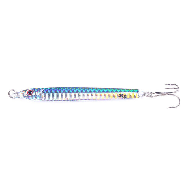 6pcs Lead Metal Jigging Lure 30g-40g Spoon Bait Saltwater Jig Fishing Tackle Lot