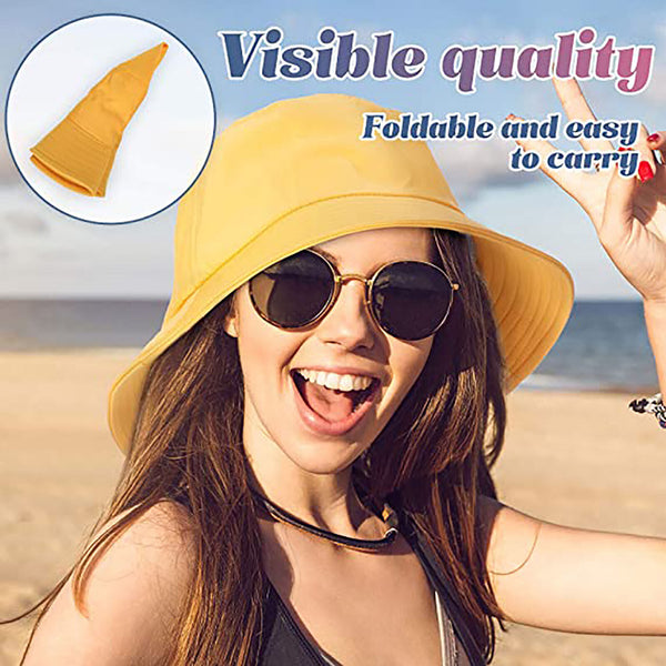 Women Men Bucket Hat Unisex Cap Cotton Fishing Hiking Camping Outdoor Sun Beach