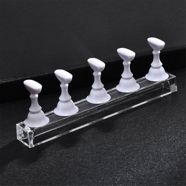 Magnetic Nail Tip Display Stand Holder Practice Set Art Training Tool Finger AU