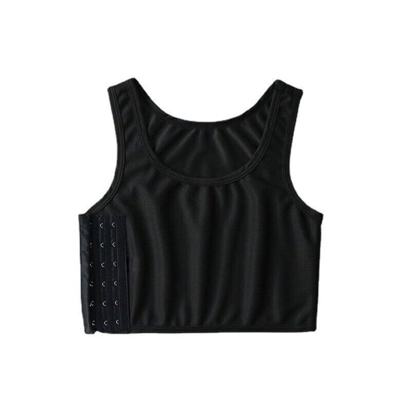 2PCS Women Buckle Short Chest Breast Binder Lesbian Trans Vest Corset Tomboy